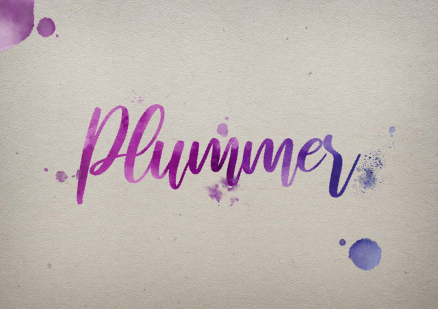 Free photo of Plummer Watercolor Name DP