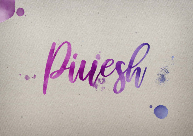 Free photo of Piuesh Watercolor Name DP