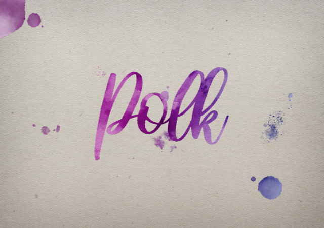 Free photo of Polk Watercolor Name DP