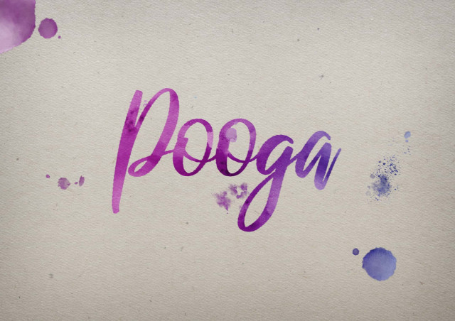 Free photo of Pooga Watercolor Name DP