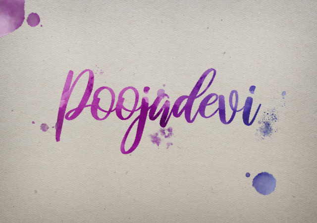Free photo of Poojadevi Watercolor Name DP