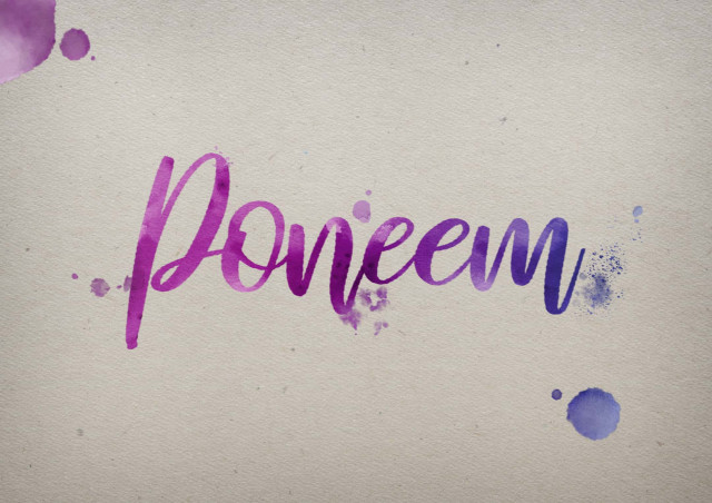 Free photo of Poneem Watercolor Name DP