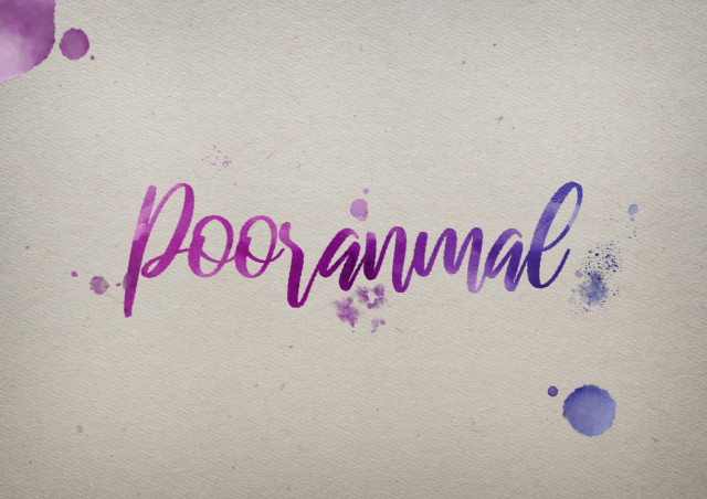 Free photo of Pooranmal Watercolor Name DP