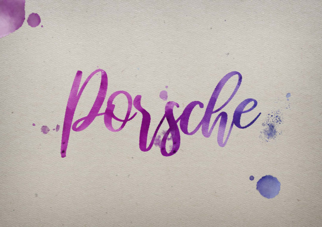 Free photo of Porsche Watercolor Name DP