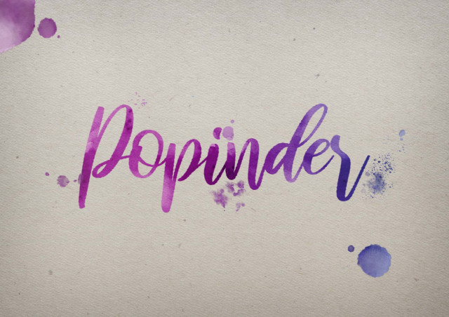 Free photo of Popinder Watercolor Name DP