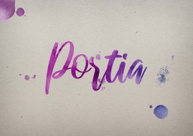 Free photo of Portia Watercolor Name DP