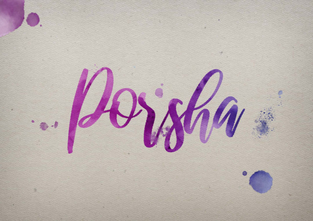 Free photo of Porsha Watercolor Name DP