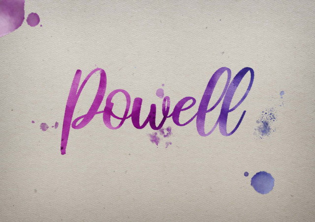 Free photo of Powell Watercolor Name DP