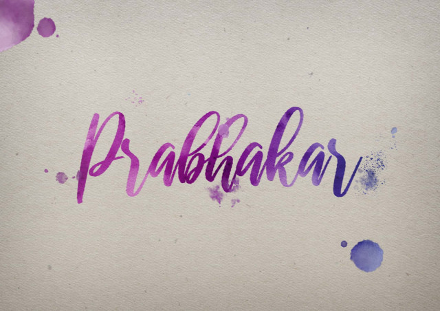 Free photo of Prabhakar Watercolor Name DP