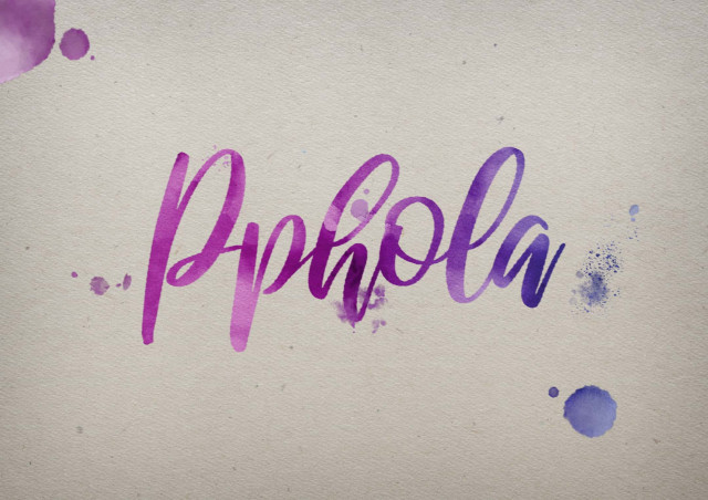 Free photo of Pphola Watercolor Name DP