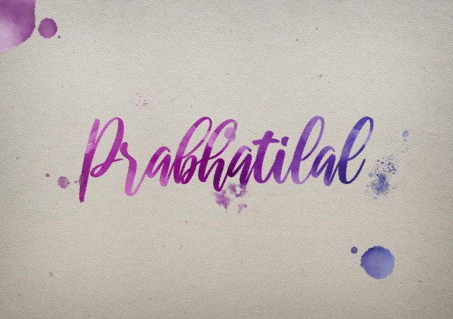 Free photo of Prabhatilal Watercolor Name DP