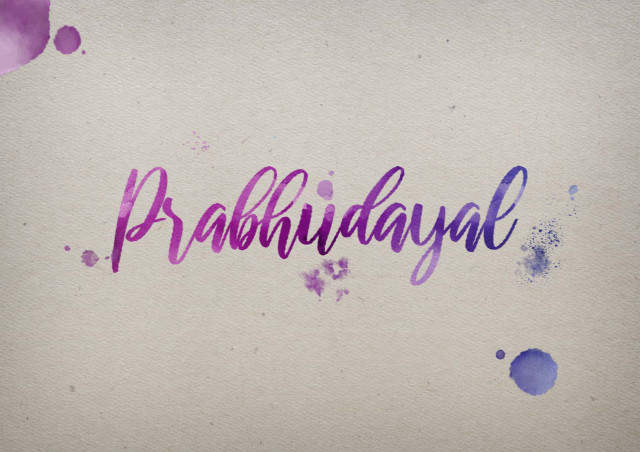 Free photo of Prabhudayal Watercolor Name DP