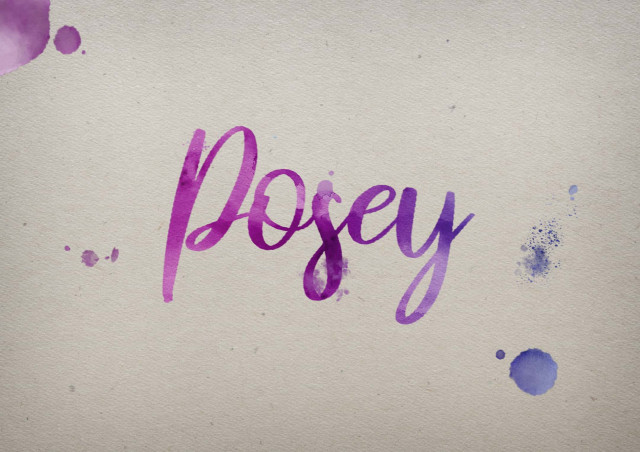 Free photo of Posey Watercolor Name DP
