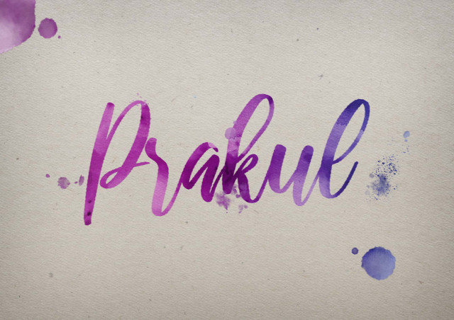 Free photo of Prakul Watercolor Name DP