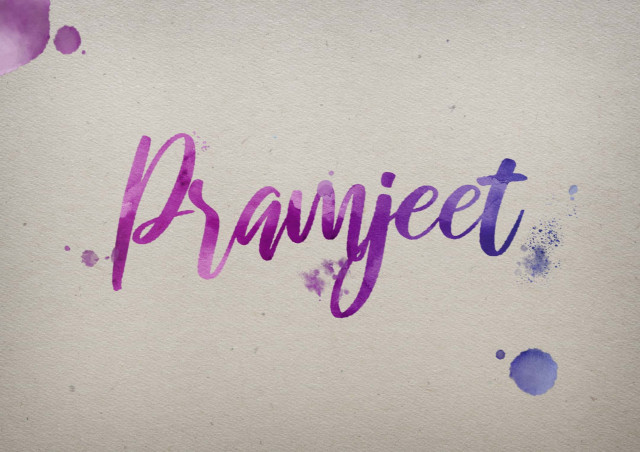 Free photo of Pramjeet Watercolor Name DP