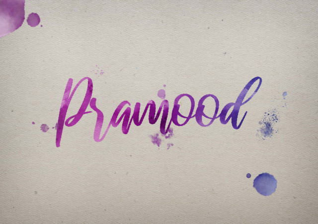 Free photo of Pramood Watercolor Name DP