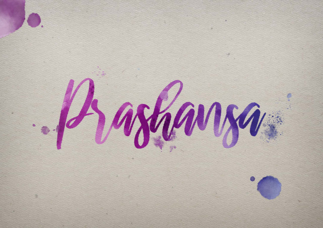 Free photo of Prashansa Watercolor Name DP