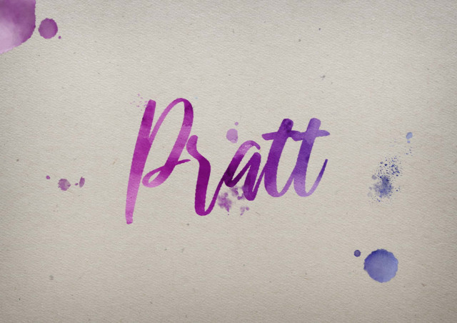 Free photo of Pratt Watercolor Name DP