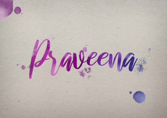 Free photo of Praveena Watercolor Name DP