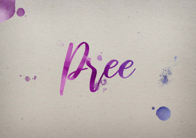 Free photo of Pree Watercolor Name DP