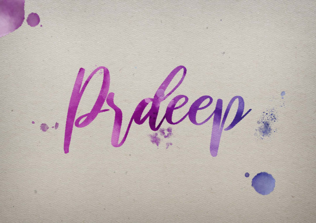 Free photo of Prdeep Watercolor Name DP