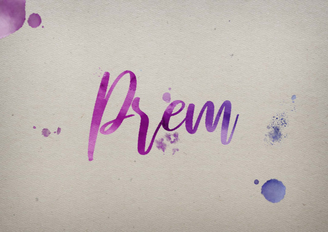 Free photo of Prem Watercolor Name DP