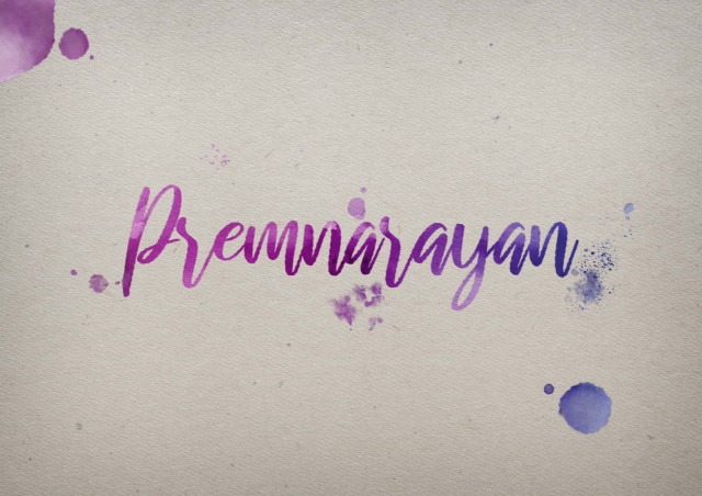 Free photo of Premnarayan Watercolor Name DP