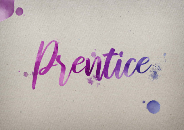 Free photo of Prentice Watercolor Name DP