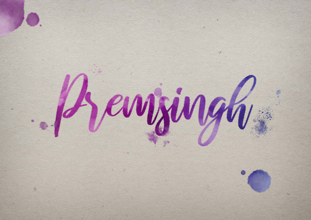 Free photo of Premsingh Watercolor Name DP