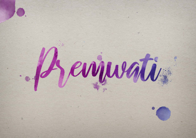 Free photo of Premwati Watercolor Name DP