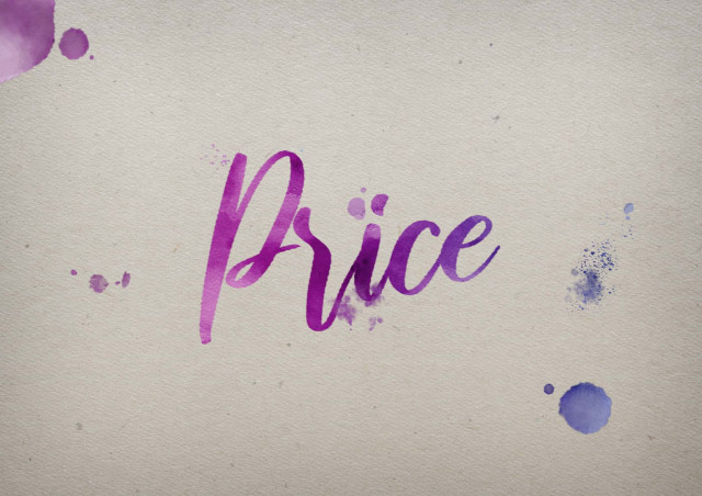 Free photo of Price Watercolor Name DP