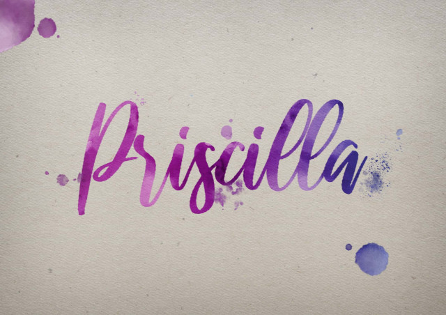 Free photo of Priscilla Watercolor Name DP