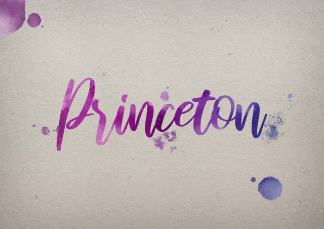 Free photo of Princeton Watercolor Name DP
