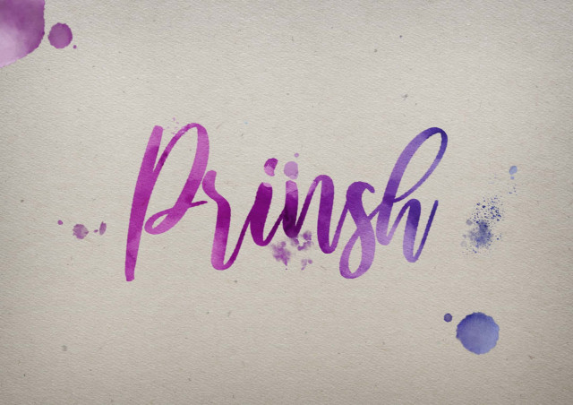 Free photo of Prinsh Watercolor Name DP