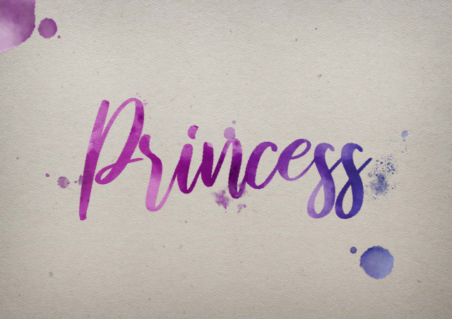 Free photo of Princess Watercolor Name DP