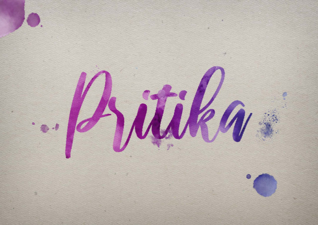 Free photo of Pritika Watercolor Name DP