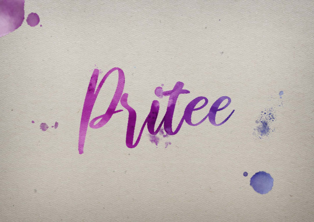 Free photo of Pritee Watercolor Name DP