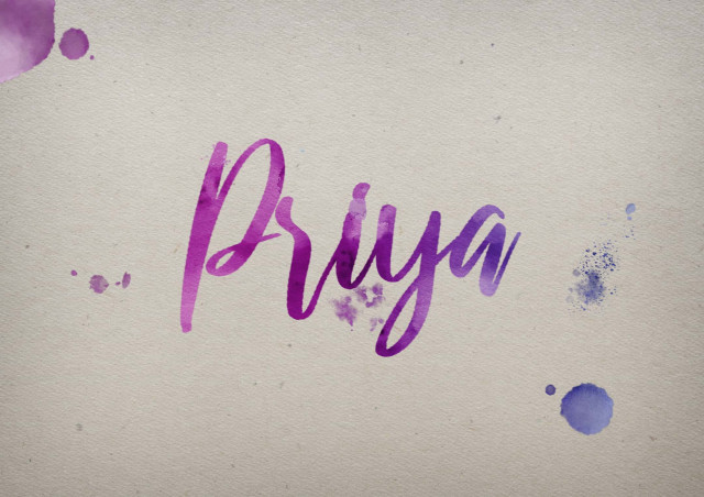 Free photo of Priya Watercolor Name DP