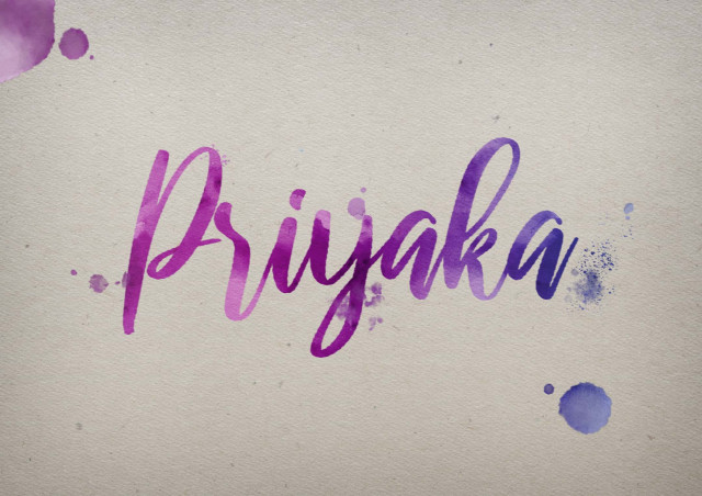 Free photo of Priyaka Watercolor Name DP