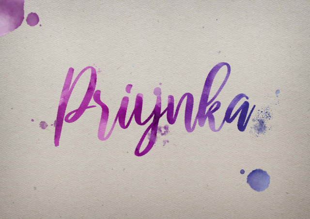 Free photo of Priynka Watercolor Name DP