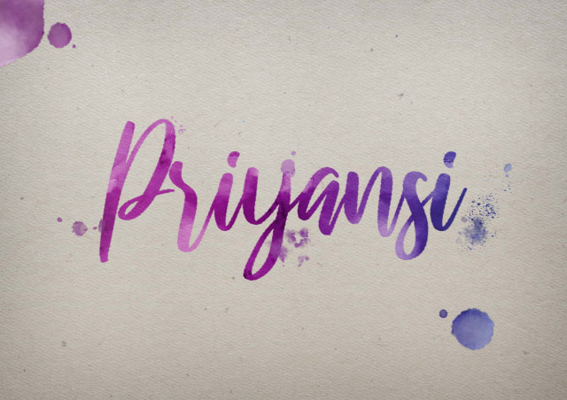 Free photo of Priyansi Watercolor Name DP