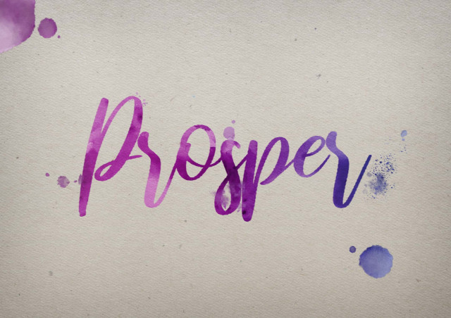 Free photo of Prosper Watercolor Name DP