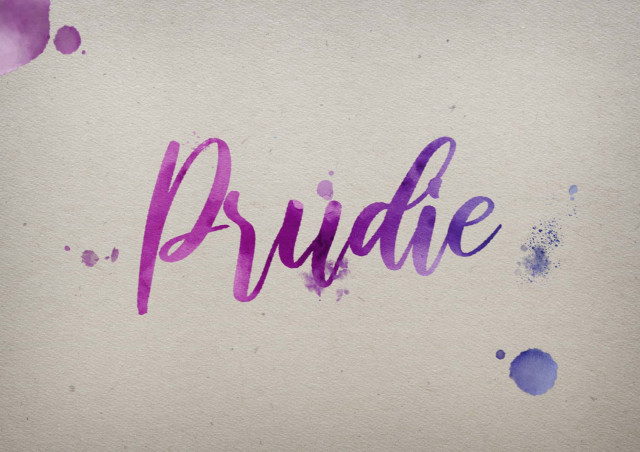 Free photo of Prudie Watercolor Name DP