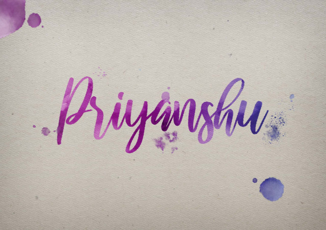 Free photo of Priyanshu Watercolor Name DP
