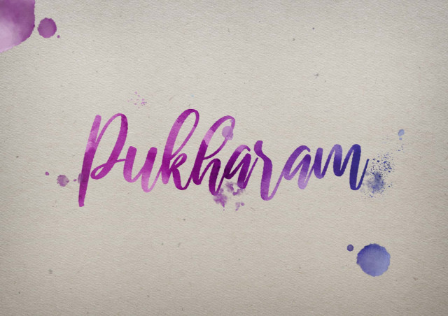 Free photo of Pukharam Watercolor Name DP