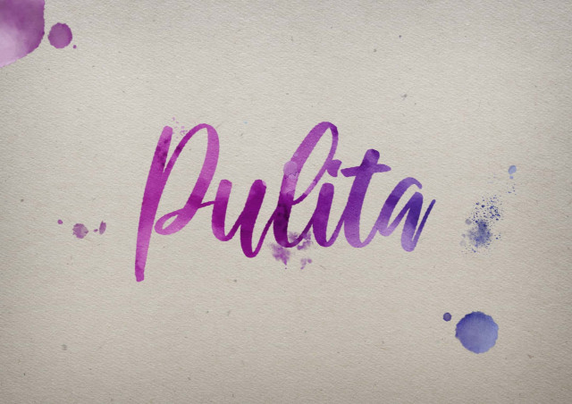 Free photo of Pulita Watercolor Name DP