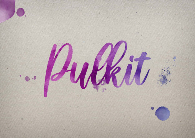 Free photo of Pulkit Watercolor Name DP