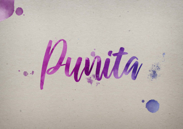 Free photo of Punita Watercolor Name DP