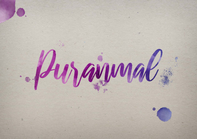 Free photo of Puranmal Watercolor Name DP