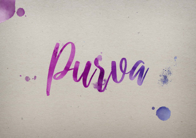 Free photo of Purva Watercolor Name DP